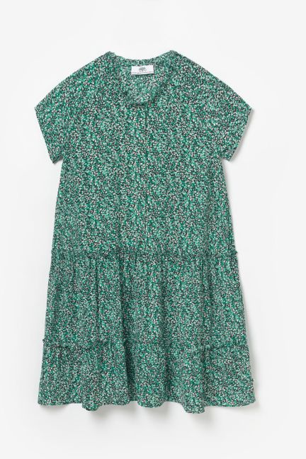 Colettagi dress with green floral pattern