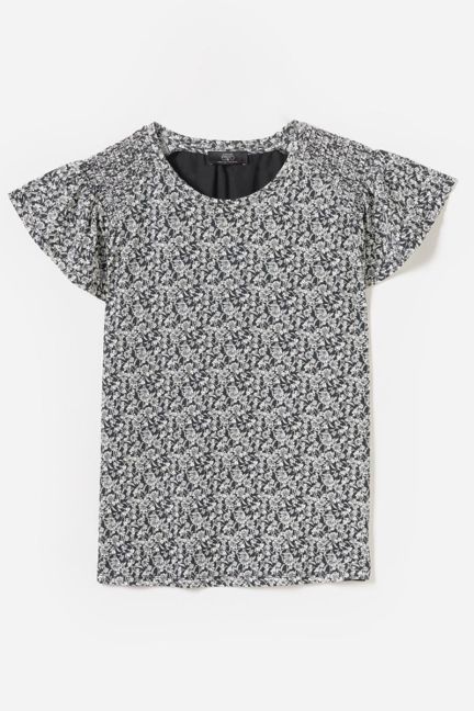 Black floral pattern Maggi t-shirt