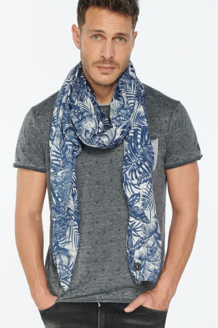 Blue floral pattern Ferjan scarf