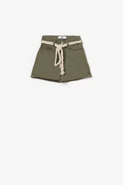 Khaki Tiko high-waisted shorts