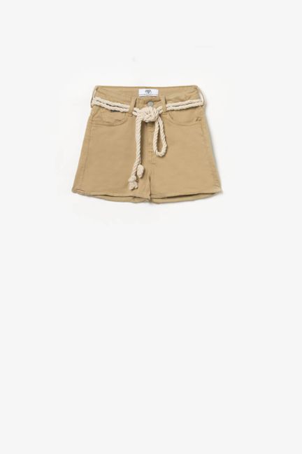 Beige Tiko high-waisted shorts