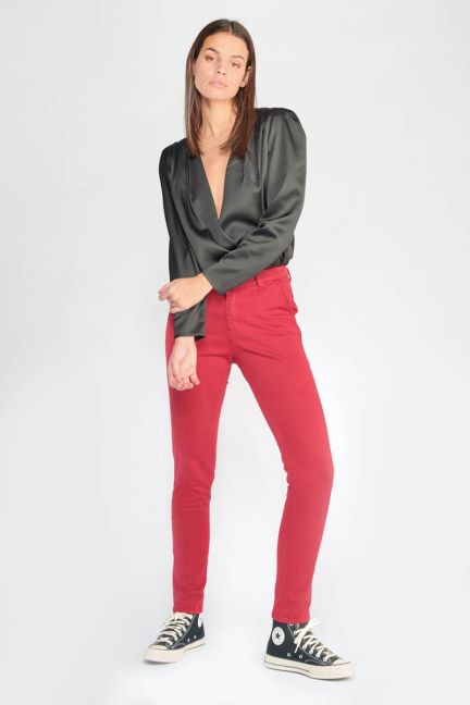 Moda Pantalones Pantalones de cinco bolsillos Le Temps des Cerises Pantal\u00f3n de cinco bolsillos rojo look casual 