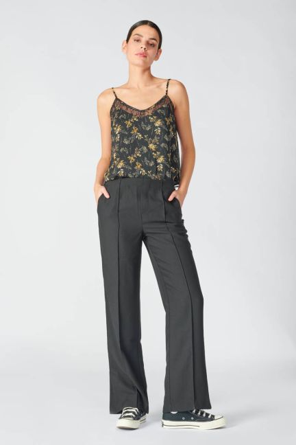 Black Rosaly trousers with slits