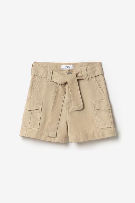 Sandy beige Kally high-waisted shorts