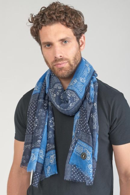 Blue paisley print Brite scarf