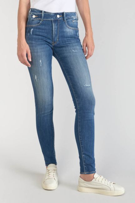 Dina pulp slim high waist jeans destroy blue N°2