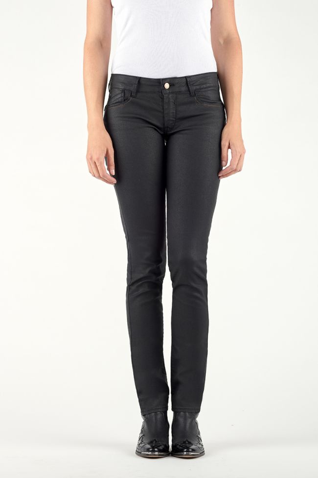 Pulp Slim jeans with black leather effect