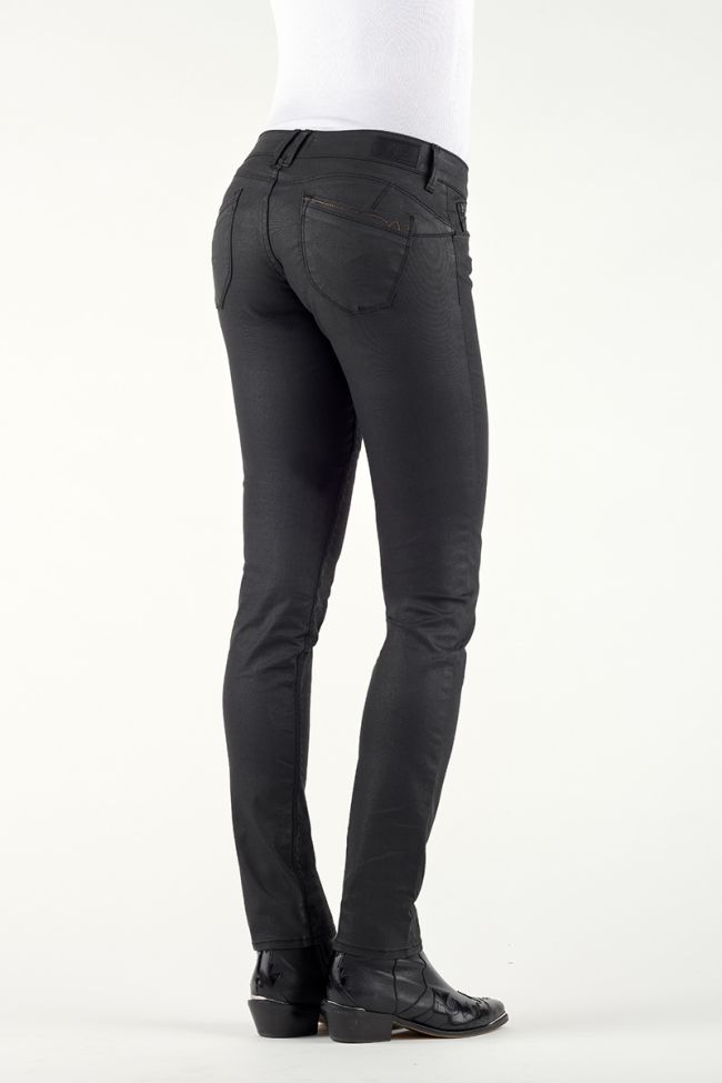 Pulp Slim jeans with black leather effect