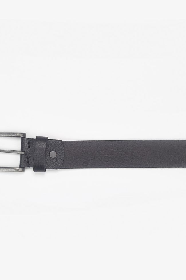 Black leather clint belt