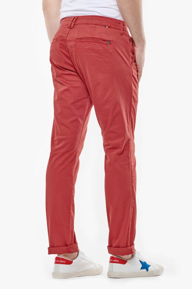 Jas Ochre Red Chino Trousers