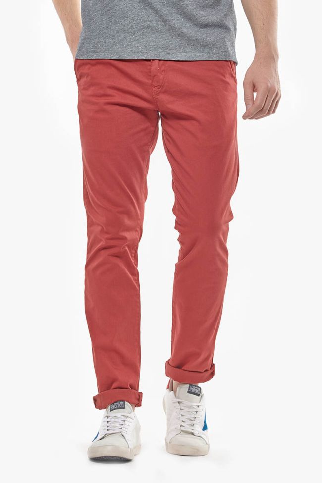 Jas Ochre Red Chino Trousers