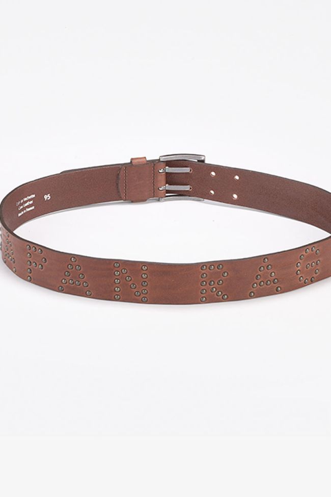 Rags brown leather belt