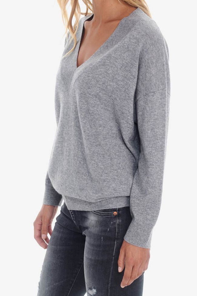 Wool and cashmere grey pullover