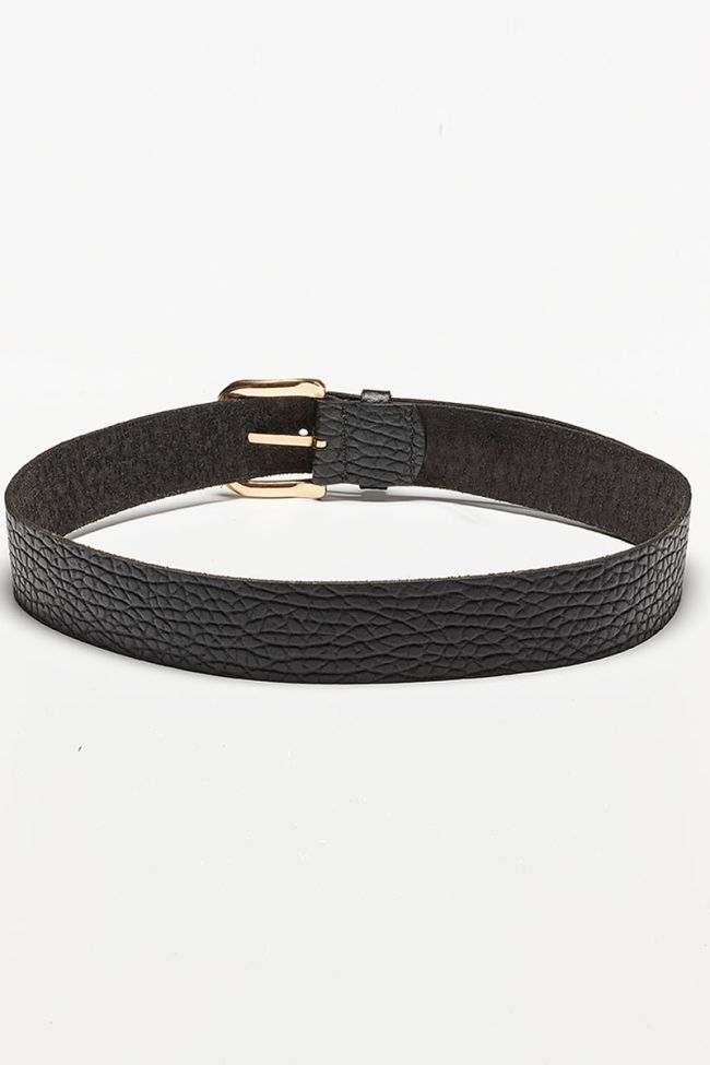 Black Crocobelt leather belt