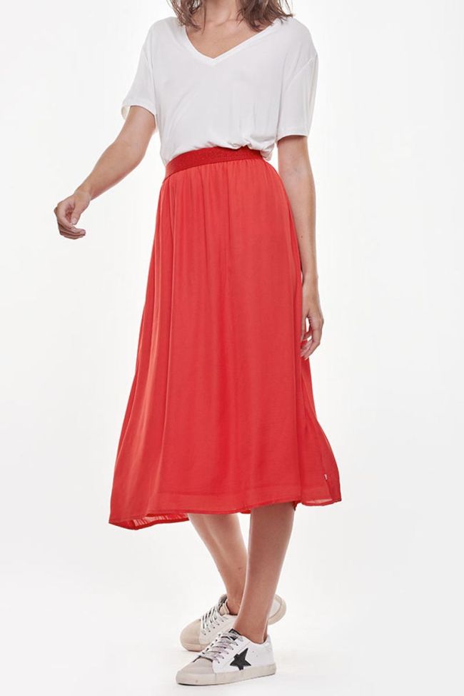 Macky red long skirt