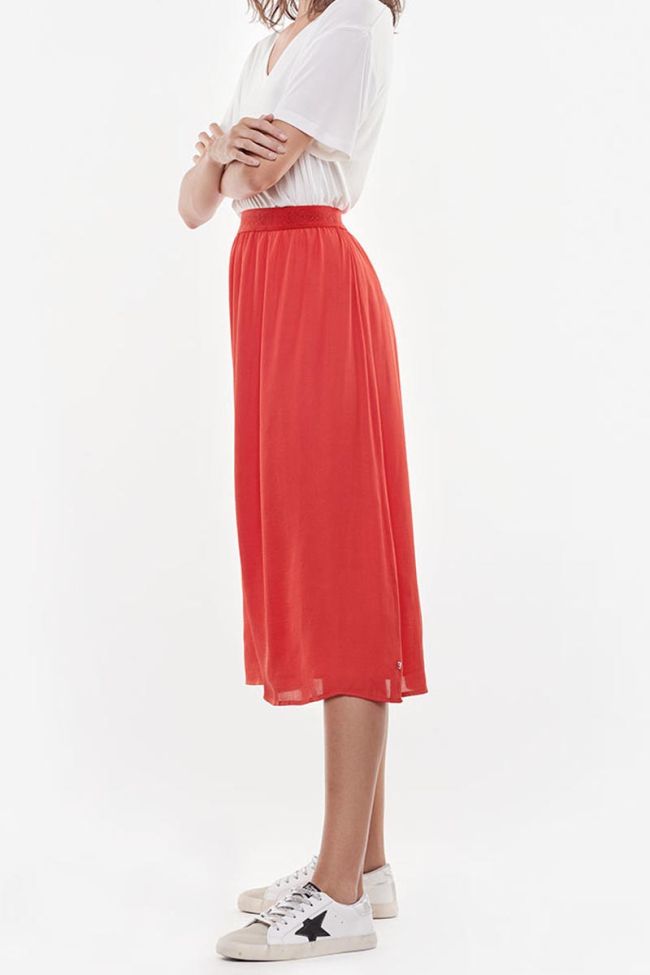 Macky red long skirt