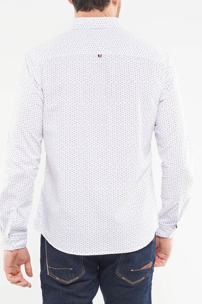 Casul white shirt with decorative patterns