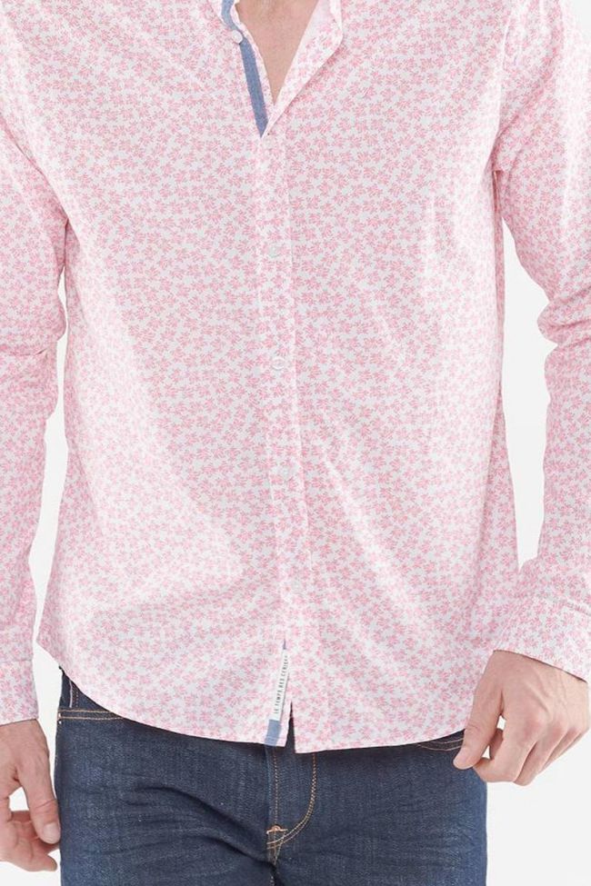 White Dan shirt with flowers pattern