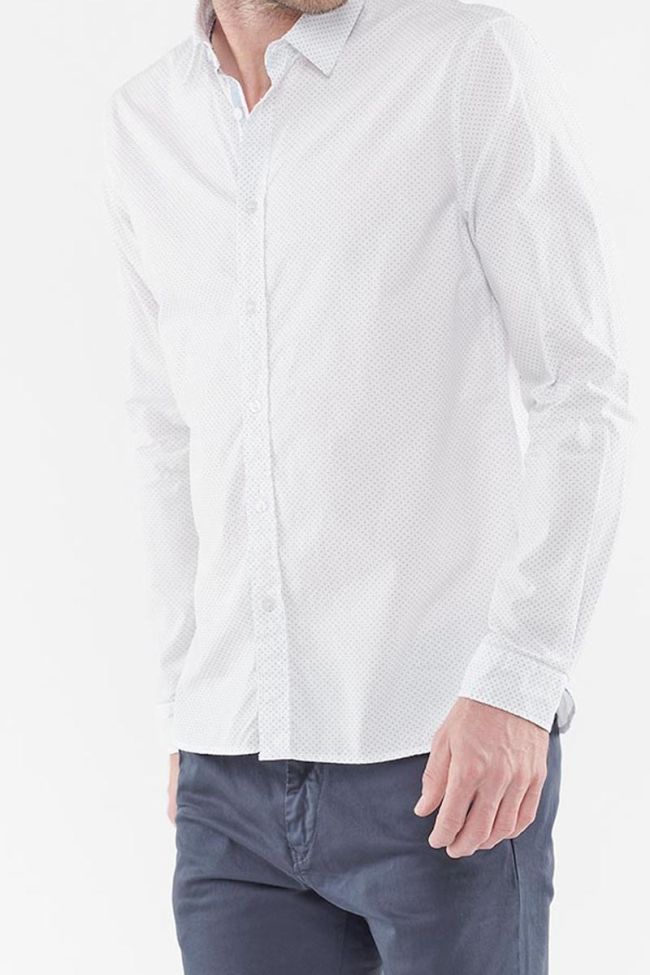 Kurt white shirt with decorative patterns