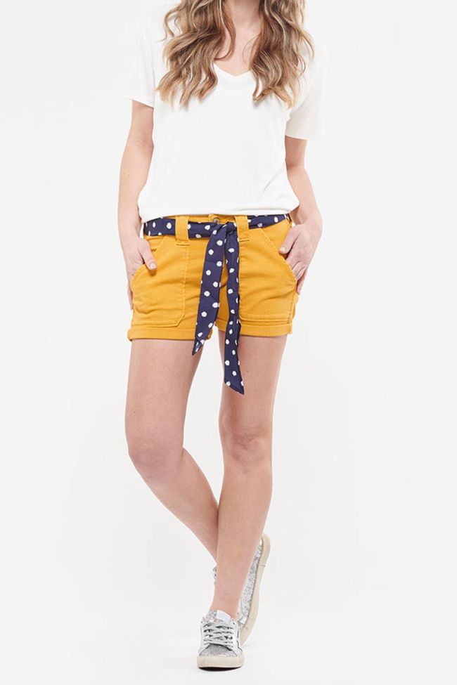Yellow Olsen denim shorts