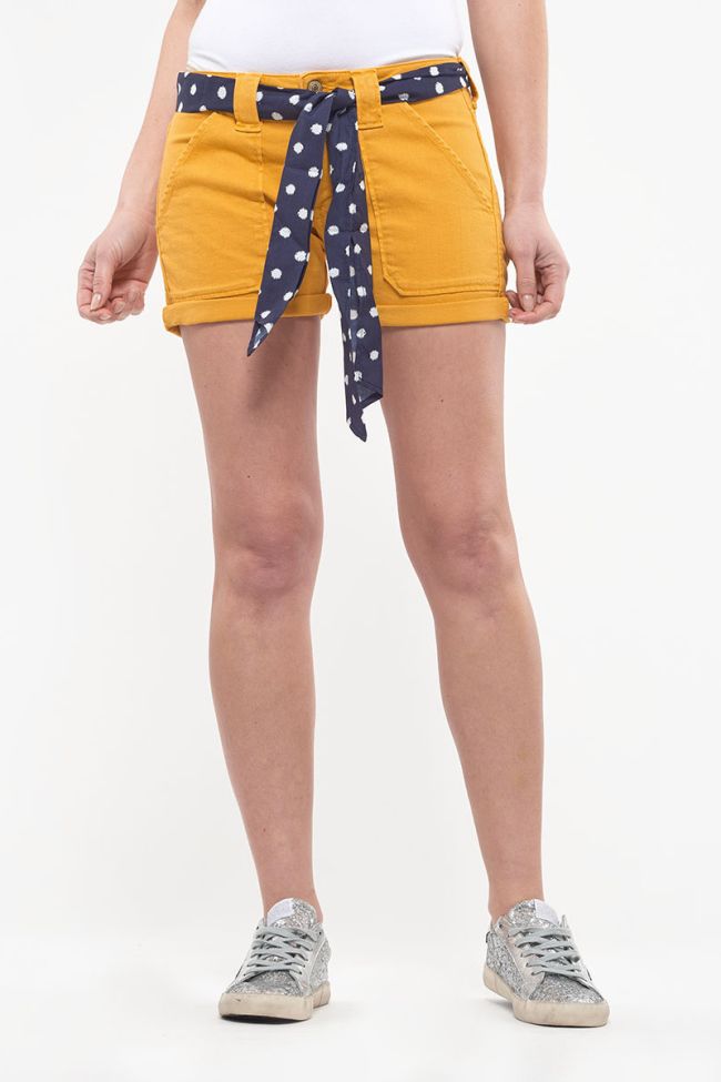 Yellow Olsen denim shorts