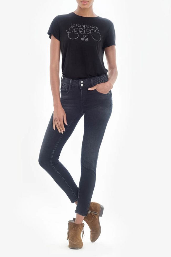Soso pulp slim high waist 7/8th jeans blue-black N°1