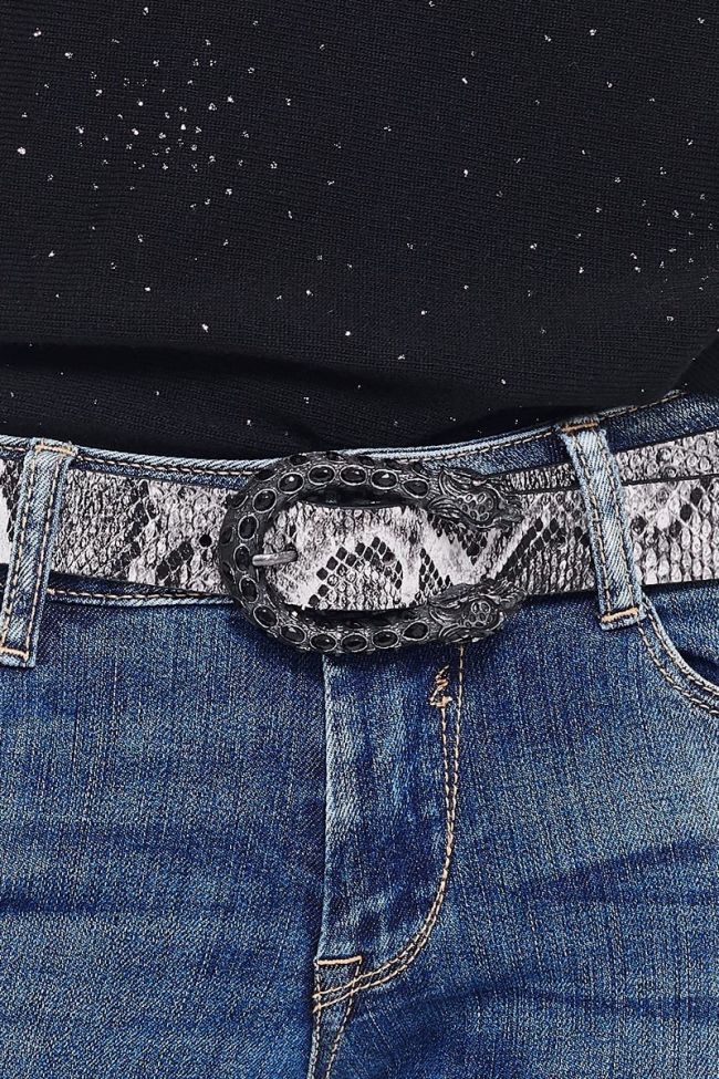 Grey snake pattern Bey belt