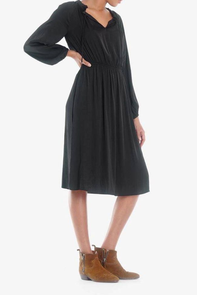 Mid-length black Amia dress