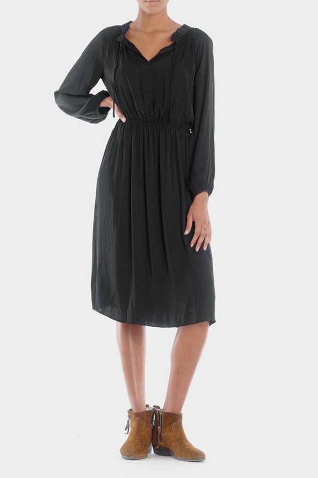 Mid-length black Amia dress