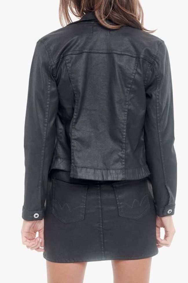 Black Louve coated denim jacket