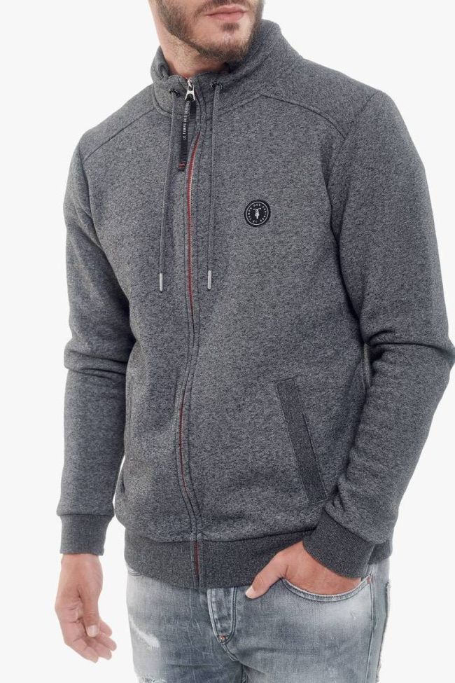 Charcoal grey Brizar zipped sweatshirt