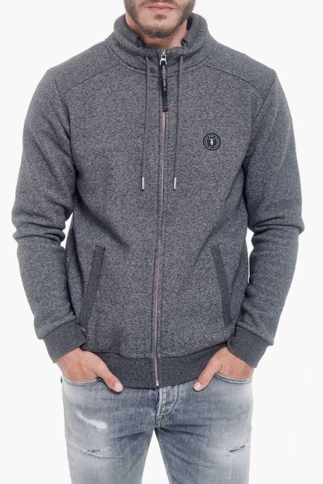 Charcoal grey Brizar zipped sweatshirt