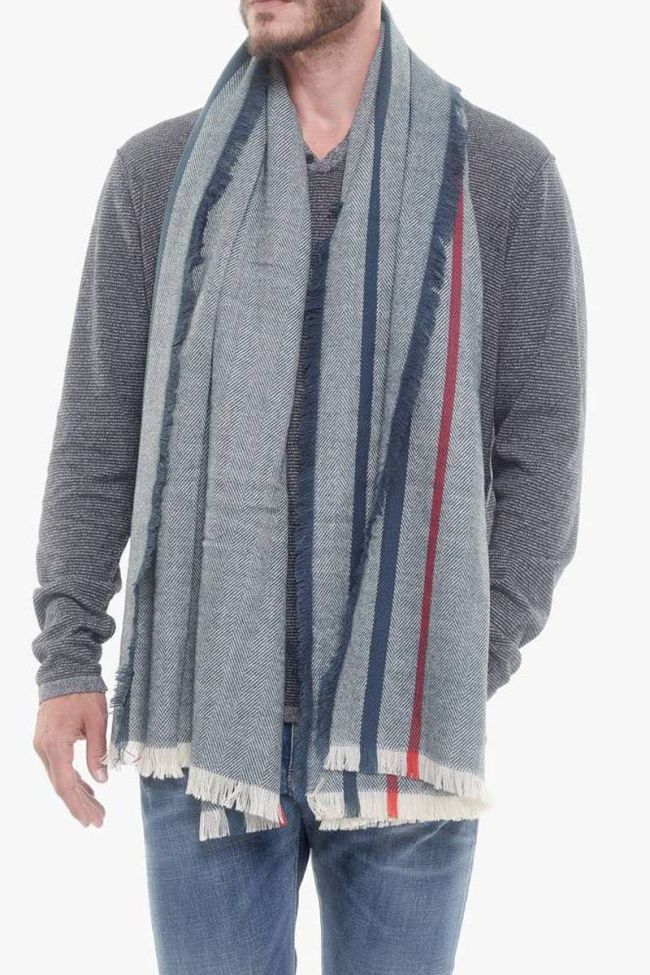 Gural thin scarf blue and red
