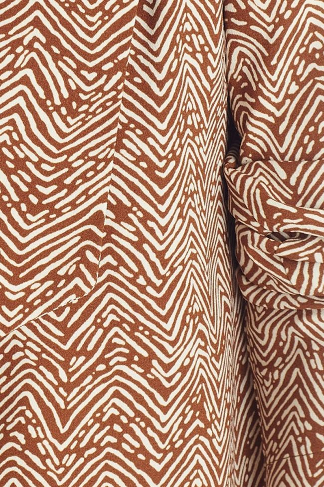 Brown ethnic pattern Musa jacket