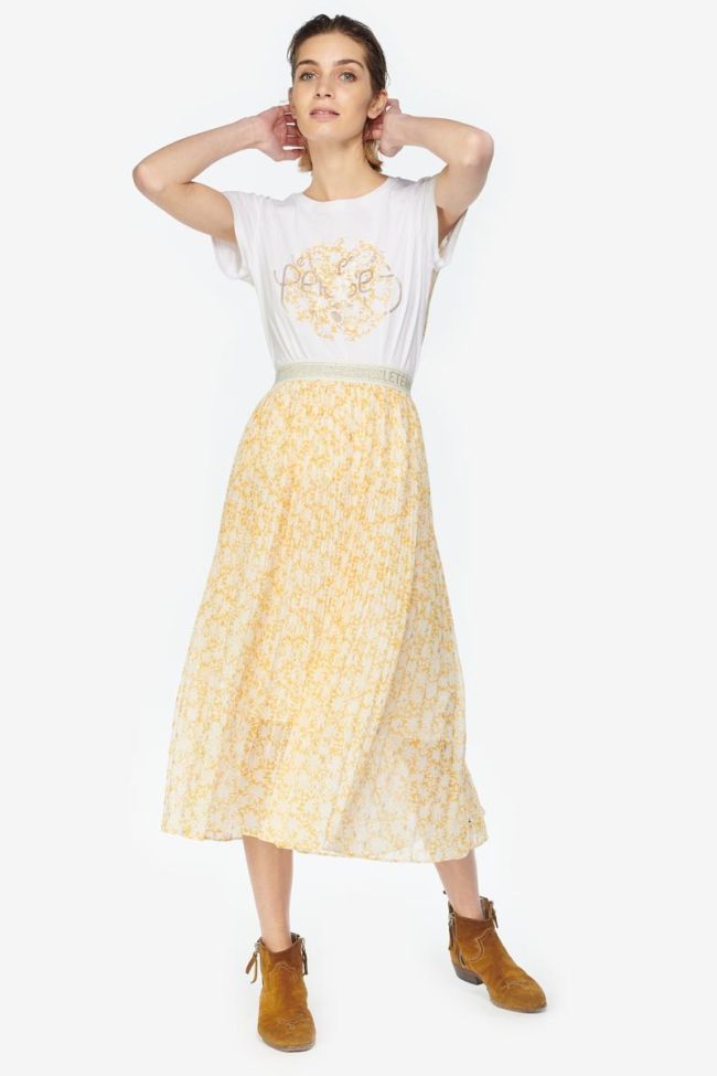 Yellow floral pattern Zonza skirt