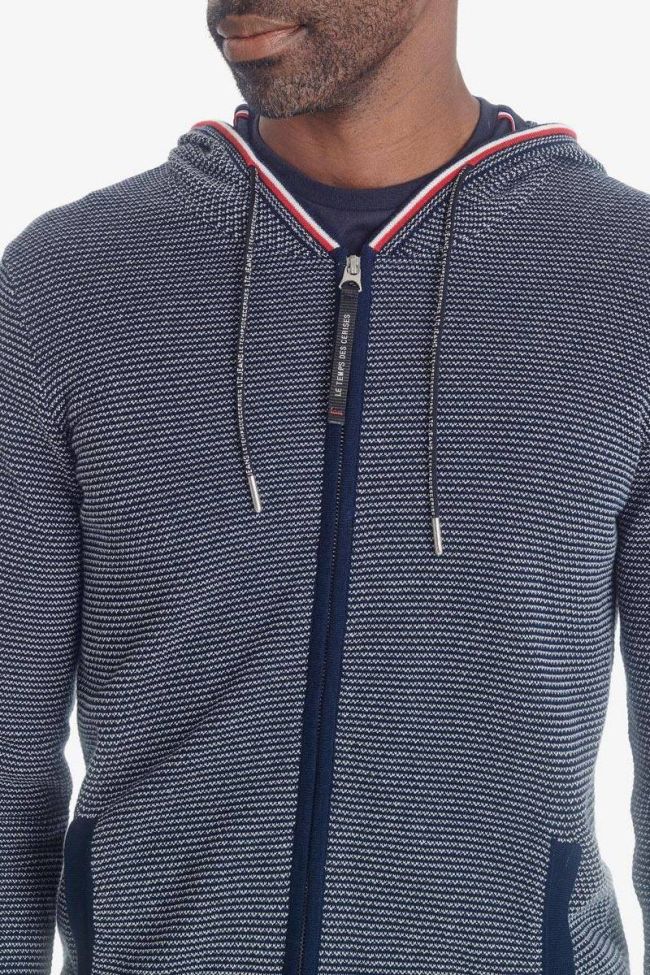Blue Tedal zipped hoodie