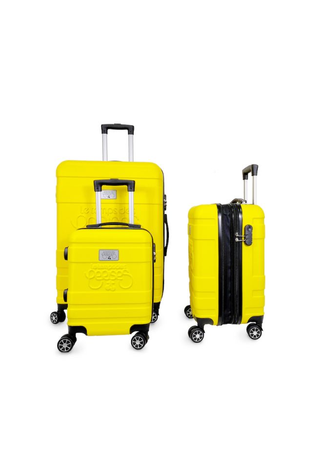 Set de 3 valises Lyra jaunes