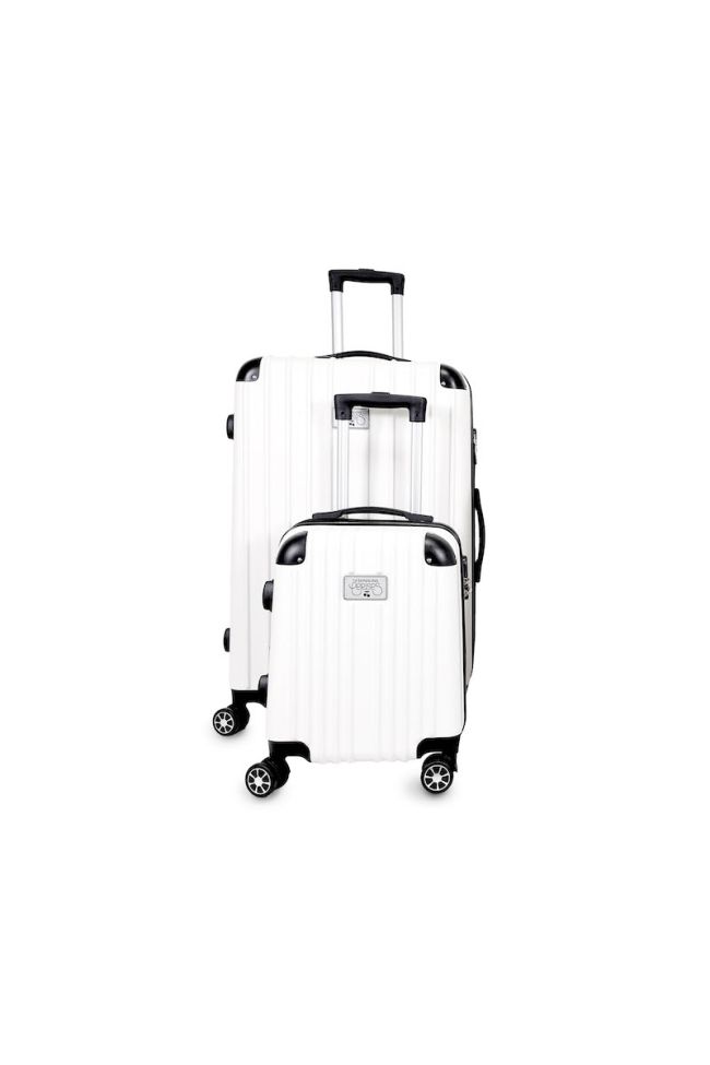 Set de 2 valises Nela blanches