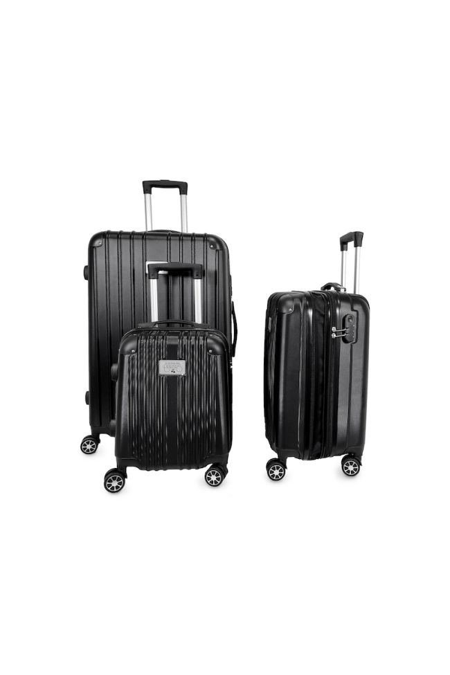 Set de 3 valises Nela noires