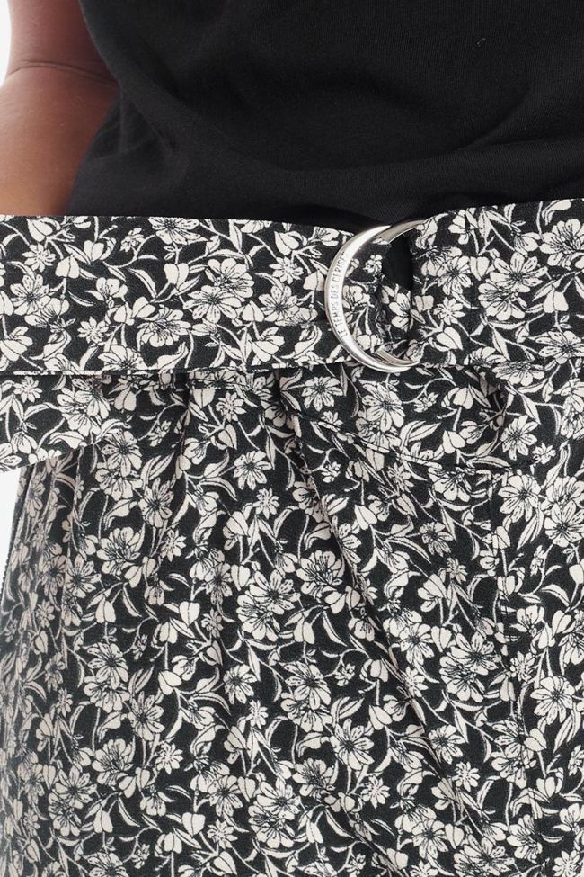 Black floral pattern Farrow trousers