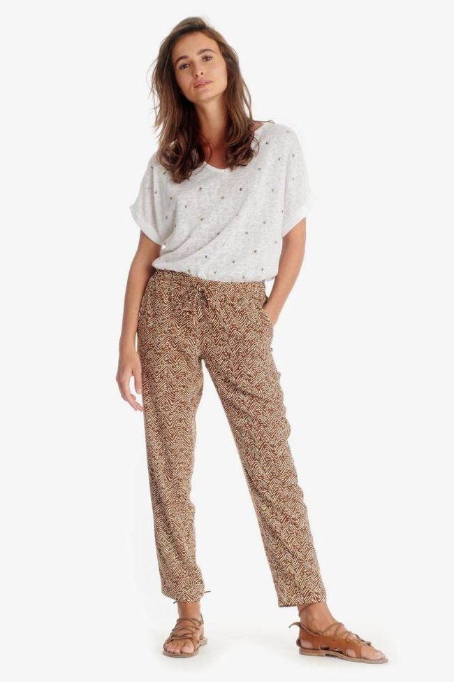 Brown ethnic pattern Jackie trousers