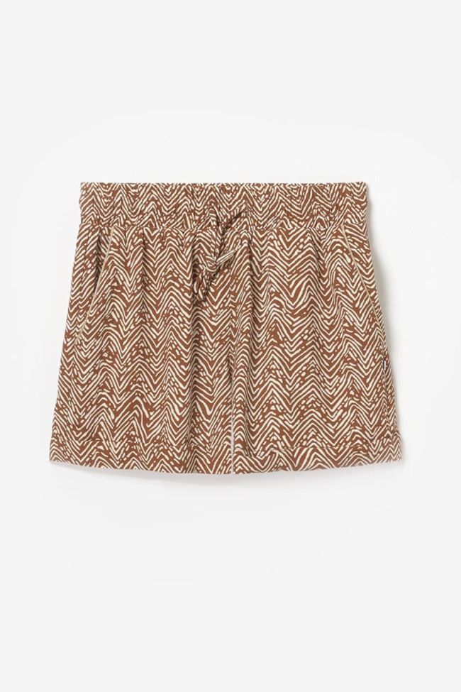Brown Calvigi ethnic pattern shorts