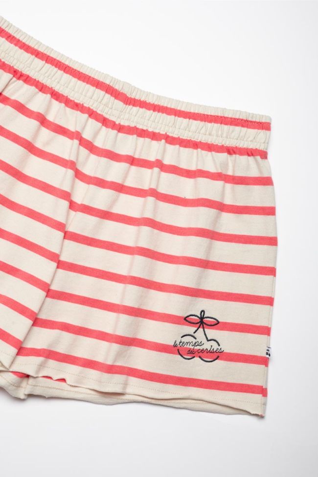 Pink and beige Kaptaingi stripy shorts