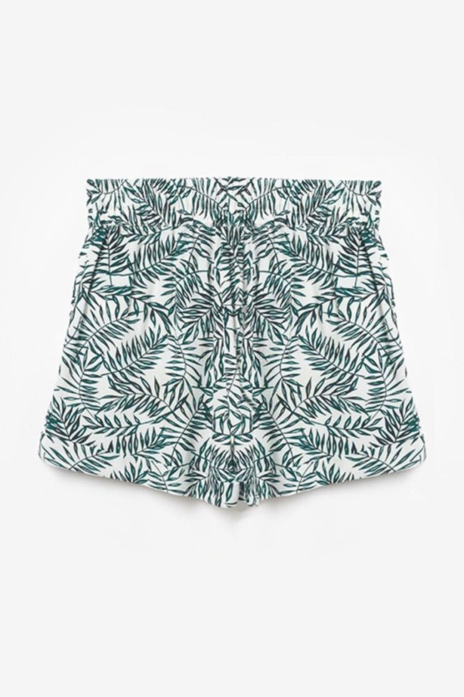 Green floral pattern Mineogi shorts