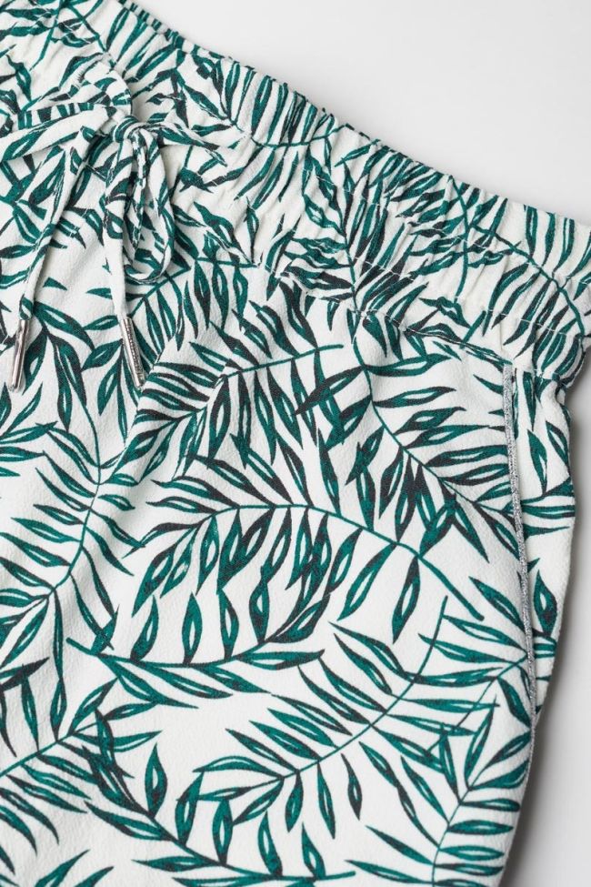 Green floral pattern Mineogi shorts