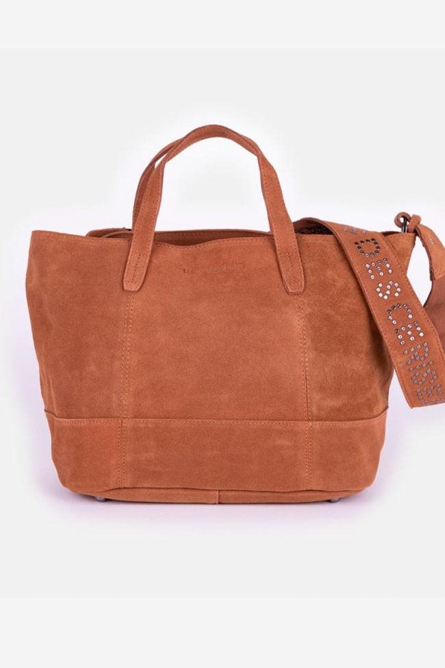 Camel suede leather Astier bag