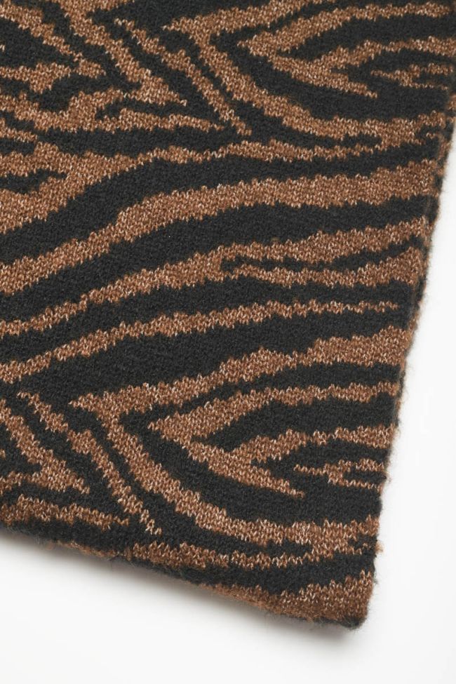 Brown zebra Bra scarf