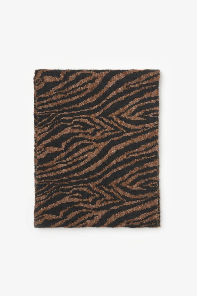 Brown zebra Bra scarf