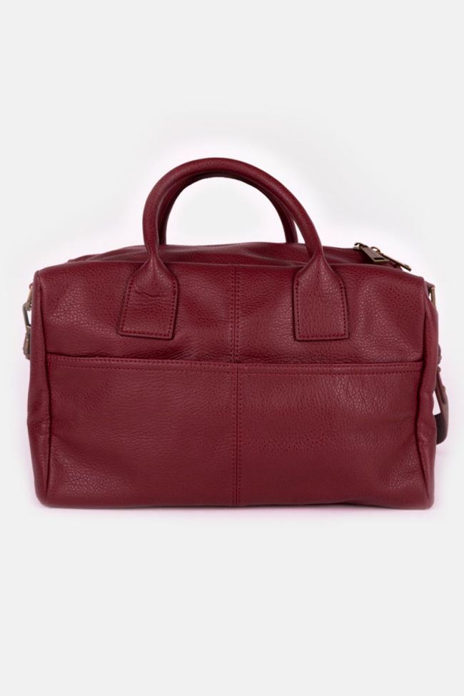 Isaia red studded bowling bag
