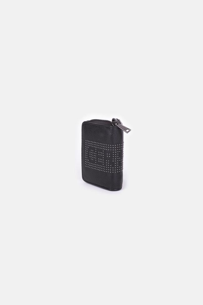 Kelta black studded mini wallet